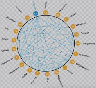 Portrait of a man smiling gently against a teal background.